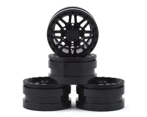 Pit Bull Tires Raceline Ryno 1.55 Aluminum Beadlock Crawler Wheels (Black) (4)