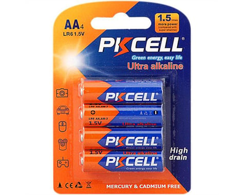 PKCell Ultra Alkaline AA Batteries 4 Pack Box (12)