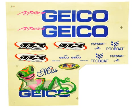 Pro Boat Miss GEICO 24 Decal Sheet