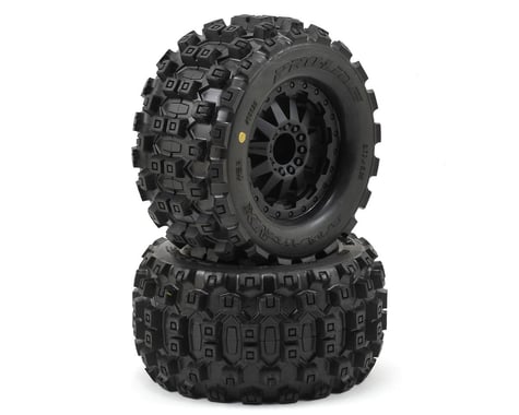 Pro-Line Badlands MX28 2.8" Tires w/F-11 Nitro Rear Wheels (2) (Black)