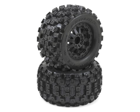 Pro-Line Badlands MX28 2.8" Tires w/F-11 Electric Rear Wheels (2) (Black)