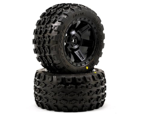 Pro-Line Dirt Hawg 2.8" Tires w/Desperado Electric Rear Wheels (2) (Black)