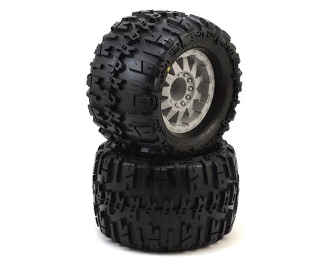 SCRATCH & DENT: Pro-Line Trencher X 3.8" Tire w/F-11 17mm 1/2" Offset MT Wheel (2) (Gray) (M2)