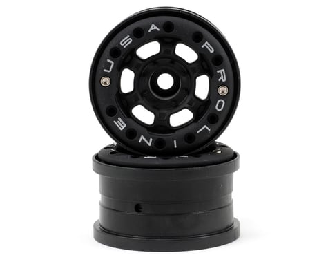 Pro-Line Titus 2.2" Bead-Loc Front/Rear Wheels (Black/Chrome) (2) (Without Weigh