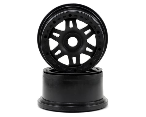 Pro-Line Split Six Bead-Loc Front Wheels (Baja 5T) (2) (Black/Black)