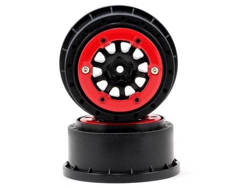 Pro-Line ProTrac Renegade Bead-Loc Short Course Wheels (Black/Red) (2)