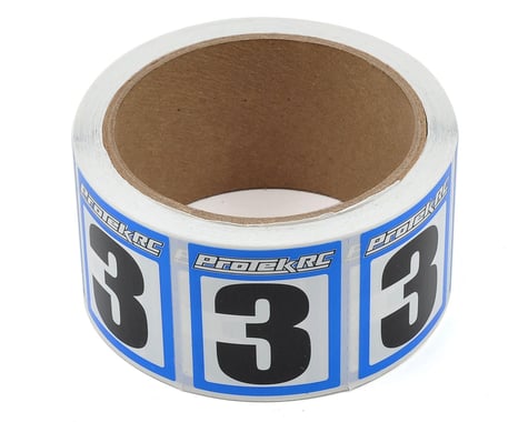 ProTek RC #3 Race Car Numbers (Blue/White) (300)