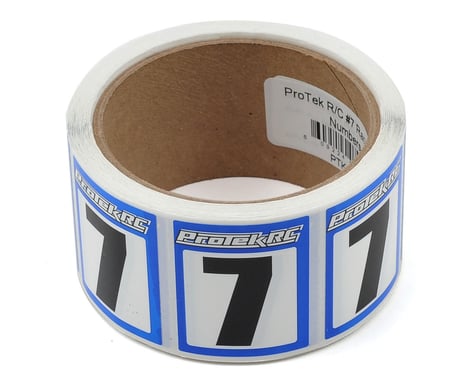 ProTek RC #7 Race Car Numbers (Blue/White) (300)