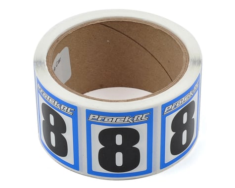 ProTek RC #8 Race Car Numbers (Blue/White) (300)