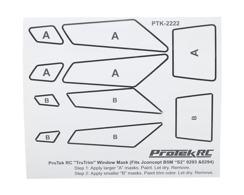 ProTek RC TruTrim B5M Window Mask Trim Set (JConcepts S2 JCO0293 & JCO0294)