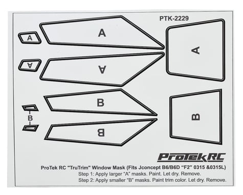 ProTek RC TruTrim B6/B6D F2 Window Mask Trim Set (Fits: JCO0315 & JCO0315L)