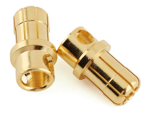 ProTek RC 8.0mm "Super Bullet" Solid Gold Connectors (2 Male)