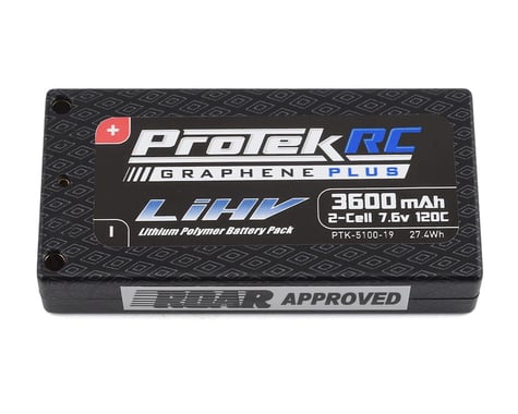 ProTek RC 2S 120C Si-Graphene + HV LCG Shorty LiPo Battery (7.6V/3600mAh)