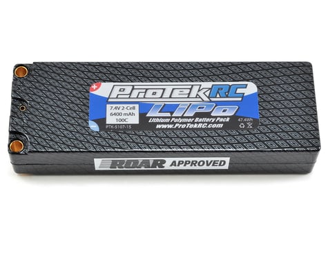 ProTek RC 2S 100C Hard Case LiPo Battery Pack (5mm) (7.4V/6400mAh)
