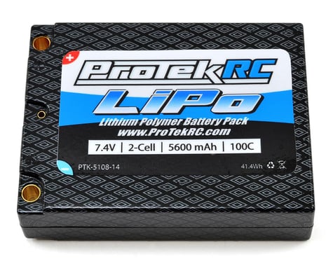 ProTek RC 2S "Supreme Power" Li-Poly 100C Hard Case Square Battery Pack (7.4V/5600mAh)