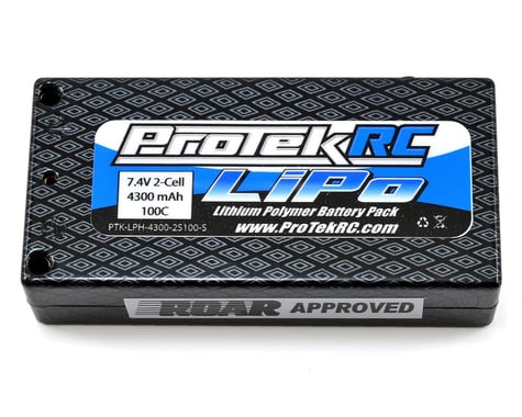 ProTek RC 2S Supreme Power 100C Hard Case Shorty LiPo w/4mm (7.4V/4300mAh)
