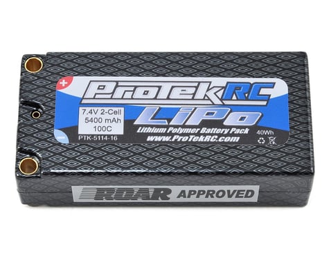 ProTek RC 2S 100C Shorty LiPo Battery Pack (5mm) (7.4V/5400mAh)