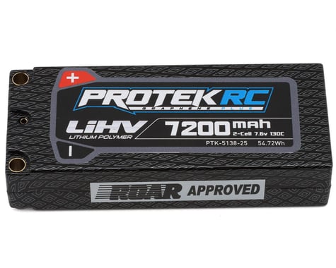 ProTek RC 2S 130C Low IR Si-Graphene+ HV Mid-Sized LiPo Battery (7.6V/7200mAh)