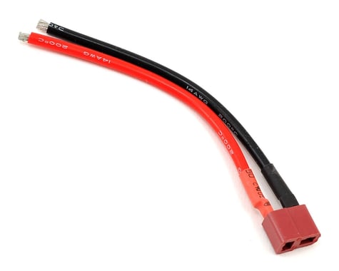 ProTek RC T-Style Ultra Plug Female Battery Pigtail (10cm, 14awg wire) (1)