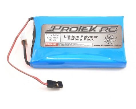 ProTek RC Li-Poly Futaba/Airtronics Car Transmitter Battery Pack (11.1V/1700mAh)