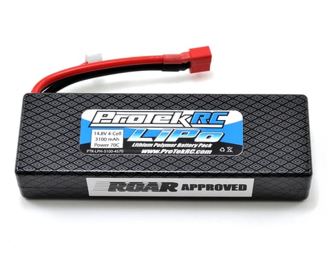 ProTek RC 4S "Supreme Power" Li-Poly 70C Hard Case Battery Pack (14.8V/3100mAh) (ROAR Approved)