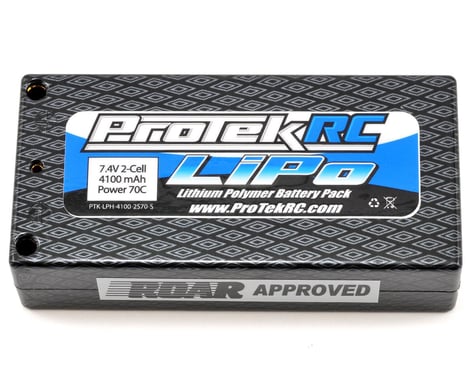 ProTek RC 2S "Supreme Power" Li-Poly 70C Shorty Battery Pack (7.4V/4100mAh) (ROAR Approved)