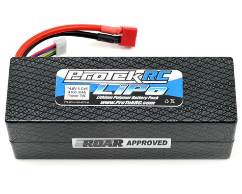 ProTek RC 4S "Supreme Power" Li-Poly 70C Hard Case Battery Pack (14.8V/4100mAh) (ROAR Approved)