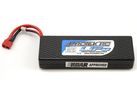 ProTek RC 2S "Supreme Power" Li-Poly 40C Hard Case Battery Pack (7.4V/5000mAh) (ROAR Approved)