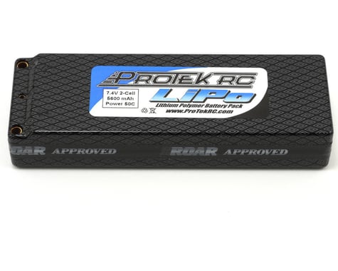 ProTek RC 2S "Supreme Power" Li-Poly 50C Hard Case Battery Pack (7.4V/5600mAh) (ROAR Approved)