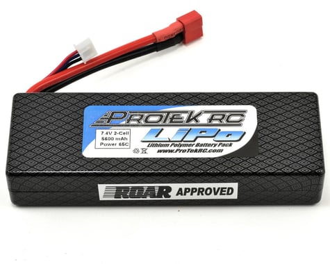 ProTek RC 2S "Supreme Power" Li-Poly 65C Hard Case Battery Pack (7.4V/5600mAh) (ROAR Approved)