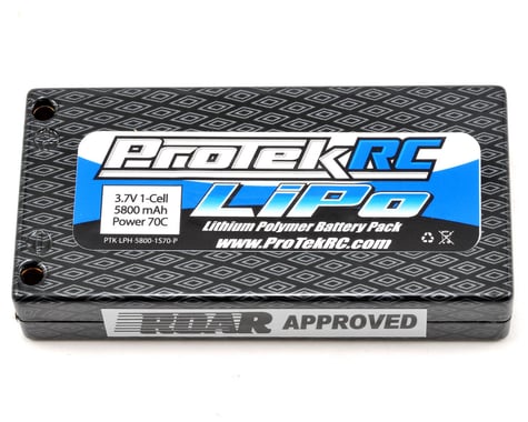 ProTek RC 1S "Supreme Power" Li-Poly 70C Hard Case Battery Pack (3.7V/5800mAh) (ROAR Approved)