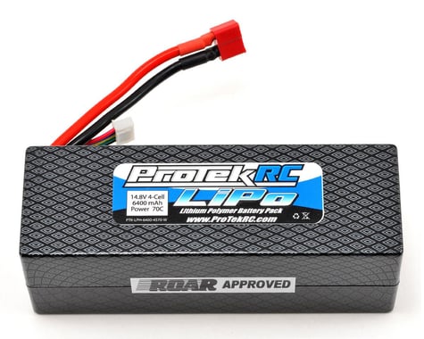 ProTek RC 4S "Supreme Power" Li-Poly 70C Hard Case Battery Pack (14.8V/6400mAh) (ROAR Approved)
