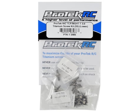 ProTek RC TLR 8IGHT-T 3.0 Titanium Screw Kit (33) (Lower)