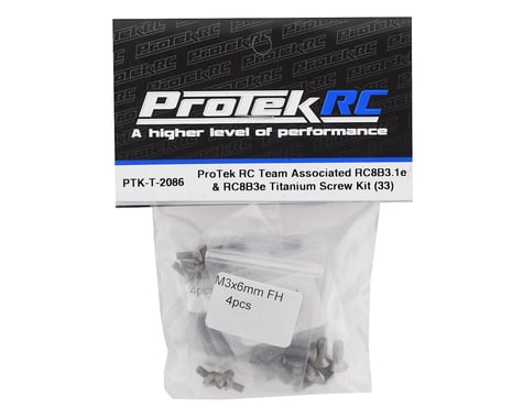 ProTek RC Team Associated RC8B3.1e & RC8B3e Titanium Screw Kit (33) (Lower)
