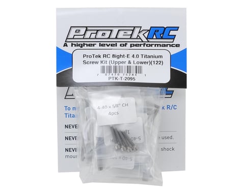 ProTek RC TLR 8IGHT-E 4.0 Titanium Screw Kit (122) (Upper & Lower)