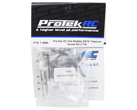 ProTek RC Hot Bodies D216 Titanium Screw Kit (119)