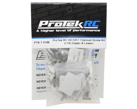 ProTek RC HB E817 Titanium Screw Kit (119) (Upper & Lower)
