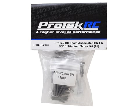 ProTek RC Team Associated B6.1 & B6.1D Titanium Screw Kit (95)