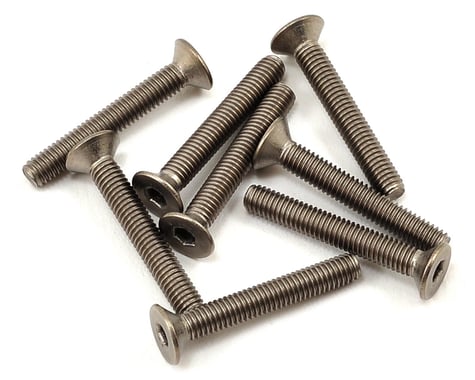 ProTek RC 3x20mm Titanium Flat Head Hex Screw (8)