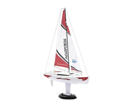 PlaySTEM Voyager 280 Motor-Powered RC Sailboat (Red)