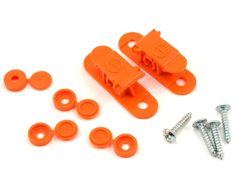 Random Heli 5.5mm-6.5mm Skid Clamp Assembly (Orange)