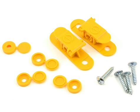 Random Heli 5.5mm-6.5mm Skid Clamp Assembly (Yellow)