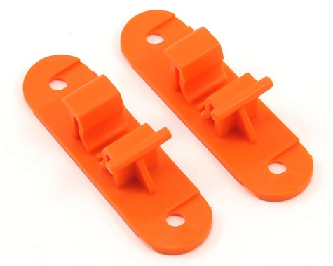 Random Heli 8.0mm-9.0mm Skid Clamp Base (Orange) (2)