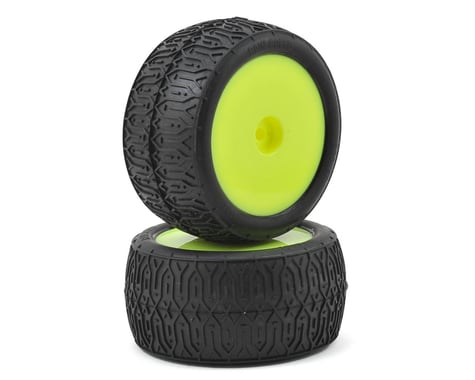 Raw Speed RC Rocket 2.2" 1/10 Rear Buggy Pre-Mounted Tires (2) (Yellow)