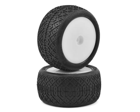 Raw Speed RC "Rip Tide" 2.2" 1/10 Rear Buggy Pre-Mounted Tire (2) (White)