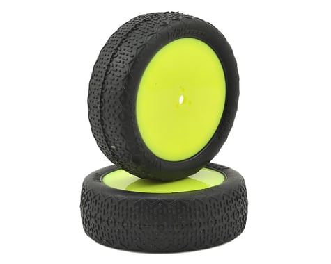 Raw Speed RC "Autocorrect" 2.2" 1/10 2WD Front Pre-Mounted Tire (Yellow) (2)