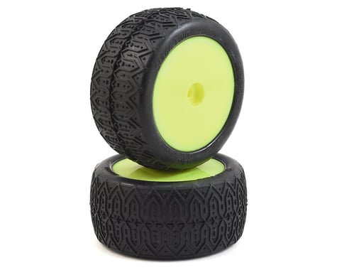 Raw Speed RC Stage Two 2.2" 1/10 2WD Rear Pre-Mounted Tire (Yellow) (2)