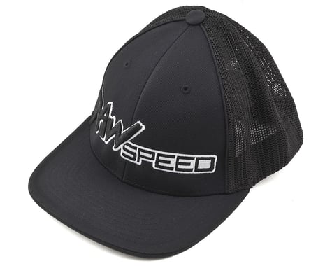 Raw Speed RC Curved Bill Mesh Back Flex Fit Cap (Black)