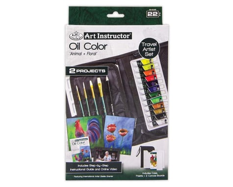 Royal Brush Manufacturing AIS-KC306 Oil Color Paint Travel Kit w/2 Projects