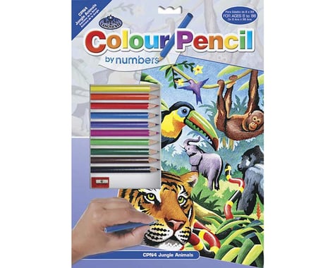 Royal Brush Manufacturing Royal Brush  Pencil By Number Jungle Animals